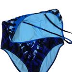 Aerie  Blue Tie Dye One Shoulder One Piece Swimsuit M Full Coverage Stretch Photo 1