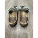 Birkenstock Women's Silver Buckle Sandals Silver Slide Size 37. boho Photo 3
