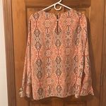Dalia Collection Dalia Floral Paisley Ruffle Sleeve Blouse Photo 5