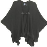 Apt. 9  Black fleece like cape one size Photo 0