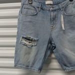 ASOS Womens Denim Jeans Shorts Size 34 Waist Blue Deconstructed Gorpcore Casual Photo 3