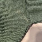 Old Navy szS LS green ribbed twist front round neck banned hem top EUC Photo 8