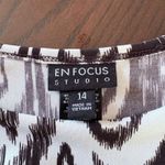 Enfocus Studio  Brown and White Midi Dress Photo 3