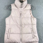 Old Navy  Puffer Vest Women Small Pink Fleece Lined Stand Collar Zip Front Photo 0