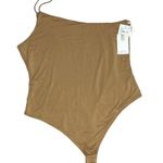 Good American New Good Touch One-Shoulder Bodysuit Color Pecan Size 5 Photo 0
