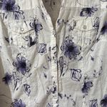 Shyanne  White and Purple Floral Shirt Photo 1