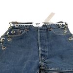 EB Denim Vintage‎ Chain Reworked Levi's High Rise Straight Leg Jeans Sz S NEW Blue Photo 11