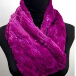 Apt. 9  Plush Faux Fur Purple Violet Sequin Accents Infinity Scarf Photo 0