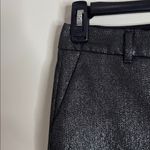 White House | Black Market Silver Gray Lurex Jacquard Slim Ankle Pants size 2P Photo 8