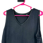 H by Halston  Essentials size Large black tank top modal spandex‎ blend Photo 2