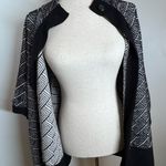 Liz Claiborne Black and White Patterned Poncho Photo 7