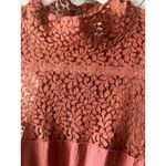 Free People  Intimately Bodycon Dress M Rust Orange Lace Corset Stretch Mini Boho Photo 8