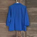 Christopher & Banks Women's  Large Jacket Blue‎ and White 3/4 Sleeves Photo 4