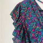 Summersalt  The Silky Luxe ruffled Multicolor Floral Romper Cover up size L Photo 2
