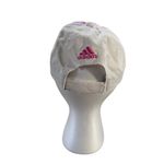 Adidas  Pink & White Cotton Adjustable Strapback Hat For Women Photo 3