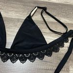 Kendall + Kylie Black Lace Trim Bikini Top Photo 1