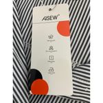 Aisew Button Front Shirt Womens L Pin Striped Long Sleeve Collared NEW Gray Size L Photo 10