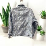 Forever 21  Checked Floral Denim Jacket Oversized Small Photo 4