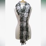 🧣Grey & Copper Metallic Infinity Scarf + BONUS Lace Scarf🧣 ~One Size Gold Photo 2