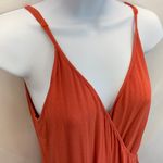 Fresha London Boutique Coral Ruffle Wrap Tie Dress Women's size Medium Red Photo 1