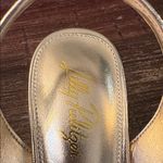 Lilly Pulitzer Carla Wedge Sandals Gold Metallic High Heel Espadrille Size 8.5 Photo 4