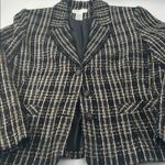 Worthington  Black and Cream Plaid Blazer Photo 4
