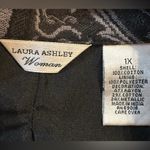 Laura Ashley Vintage  Woman Metallic Embroidered Paisley Jacquard Jacket 1X Boho Photo 7