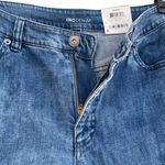 INC SZ 10/30 Tapered Cuffed Ankle Jeans High-Rise Stretch Medium Wash Indigo New Photo 2