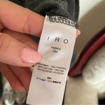 IRO   Parada gray velvet velour oversized tee in Anthracite- Size XXS Photo 6