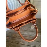 Charming Charlie NWT Faux Leather Orange Satchel Handbag Photo 10