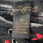 Coco and Shay plus woman's cherry sweetheart peplum tank Red Size 1X Photo 3