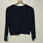 Brooks Brothers Women's Merino Wool Diamond Knit Cardigan Sweater Navy M NWT Photo 4