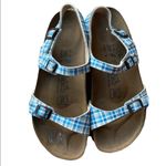  | Birks by Birkenstock Rio style blue plaid sandals 40 Photo 1