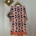 Laundry by Design  Long Sleeve Dress in Navy and Orange Photo 3
