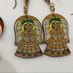 Candy Cane Angel Christmas Earrings Lot Photo 7