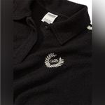 PINK - Victoria's Secret Victoria’s Secret PINK Preppy Cropped Polo Sweatshirt Black White Small Photo 12