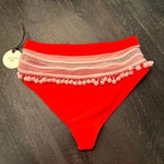 Tularosa  Thessy Swim Bikini‎ Bottom in Red And Pink SzM Photo 2
