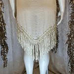 Negs Women’s Boho Crochet Fringe Tunic Cover Up Festival Medium Large granny Blue Photo 9