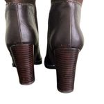 Nine West Emilio Boots Knee High Heels Leather Suede Brown Photo 10