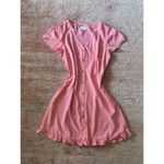 Loft  Datlet Pink Button Down Short Sleeve Women’s Dress-Shirt Size 4P Photo 5