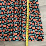 Modcloth  Black Orange Fruit Peach Print Swing Retro Dress L Photo 7