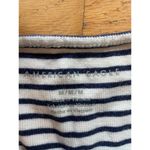 American Eagle Navy and white striped cropped halter top size medium Photo 2