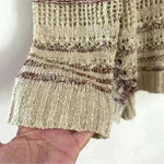 Artesia Sweater Open Knit Purple Beige Side Detail Women’s Sz XL‎ Comfy Photo 3