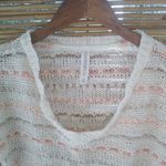 Aeropostale  S Orange Creme Open Knit Pullover Sweater Photo 5