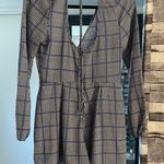 Trixxi plaid long sleeve romper Photo 2