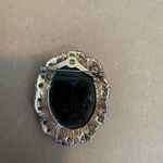 Vintage 30’s floral artwork brooch Black Photo 1