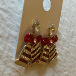 Gap : Gold Tone/Red Holiday Bell Earrings- Christmas Photo 5