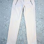 Ecru Stretch Mid Rise Slim Straight Zip Pocket Winter White Pants Women’s 2💚 Photo 10