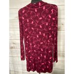 New Jenni Women XS Burgundy Super Soft Stretch intimates Sleep Dress Long Sleeve Purple Photo 3