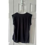ZARA  Oversized Tee with Faux Leather Shoulder Details Small Photo 5